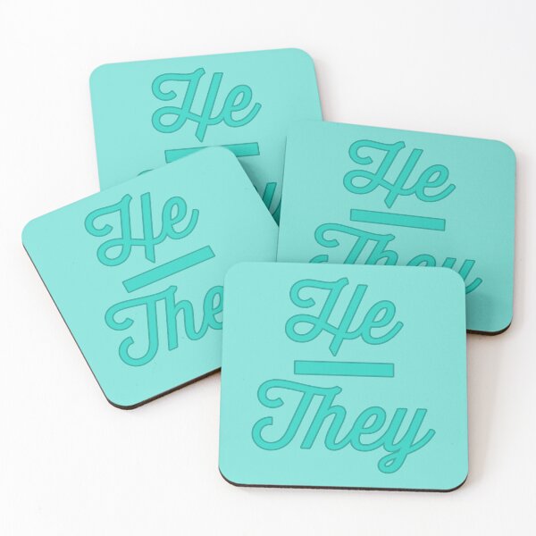 Item preview, He They Prounouns - Teal designed and sold by sillyjess.
