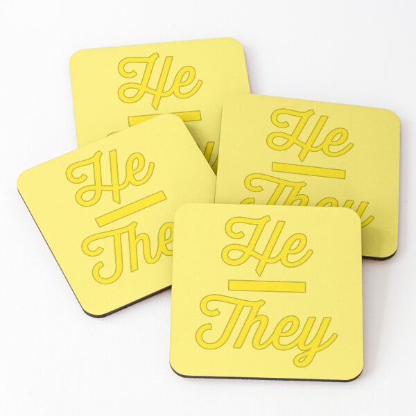 Item preview, He They Prounouns - Goldenrod designed and sold by sillyjess.