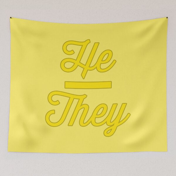 Item preview, He They Prounouns - Goldenrod designed and sold by sillyjess.