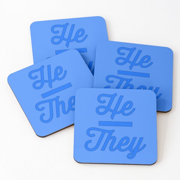 Item preview, He They Prounouns - Cornflower designed and sold by sillyjess.