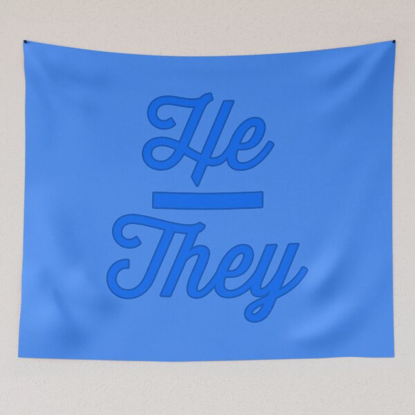 Item preview, He They Prounouns - Cornflower designed and sold by sillyjess.