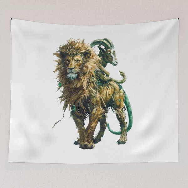 Item preview, Chimera – The Three-Headed Beast of Legend designed and sold by AlexLineArt.