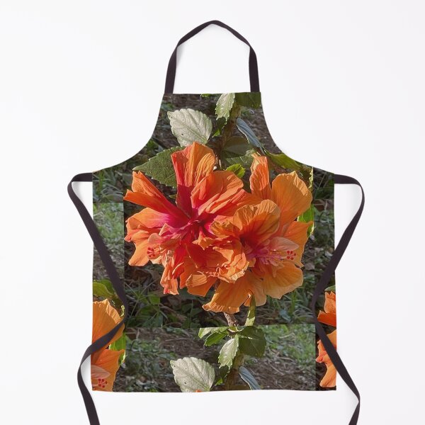 Item preview, “Orange Double Hibiscus Flower” designed and sold by TrisaThyme.