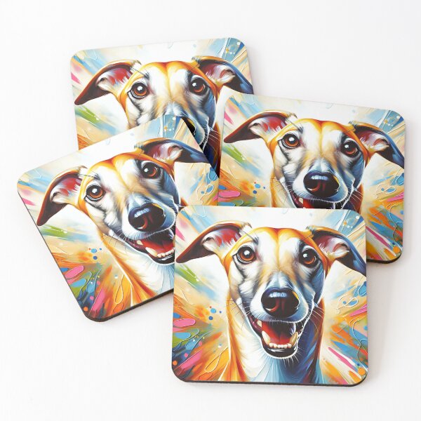 Item preview, Whippet Dog Portrait Acrylic Art Print Pet Portrait Gift for English Whippet Lovers designed and sold by Puppy Puzzles Plus.