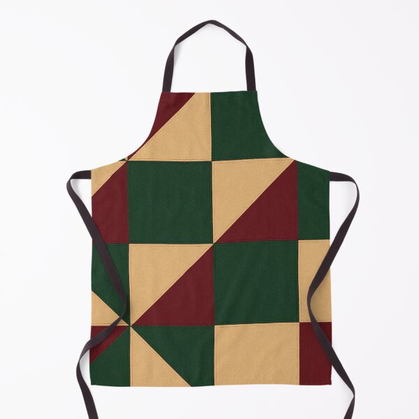 Item preview, Retro red green and beige geometric pattern designed and sold by SassyArtistry.