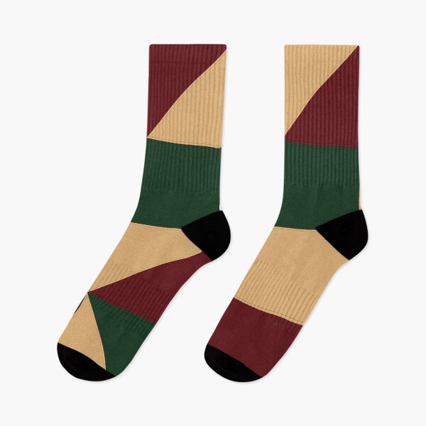Item preview, Retro red green and beige geometric pattern designed and sold by SassyArtistry.