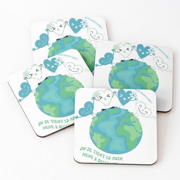 Item preview, We hold hands, even at a distance (pastel version) designed and sold by Talkityapp.