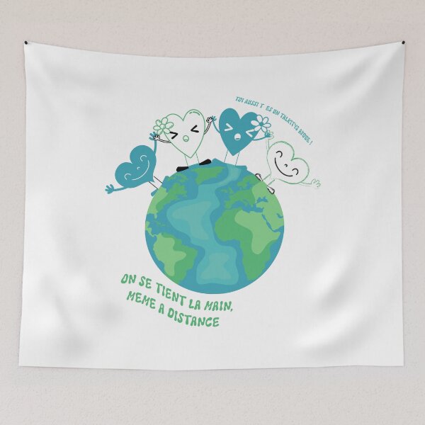 Item preview, We hold hands, even at a distance (pastel version) designed and sold by Talkityapp.