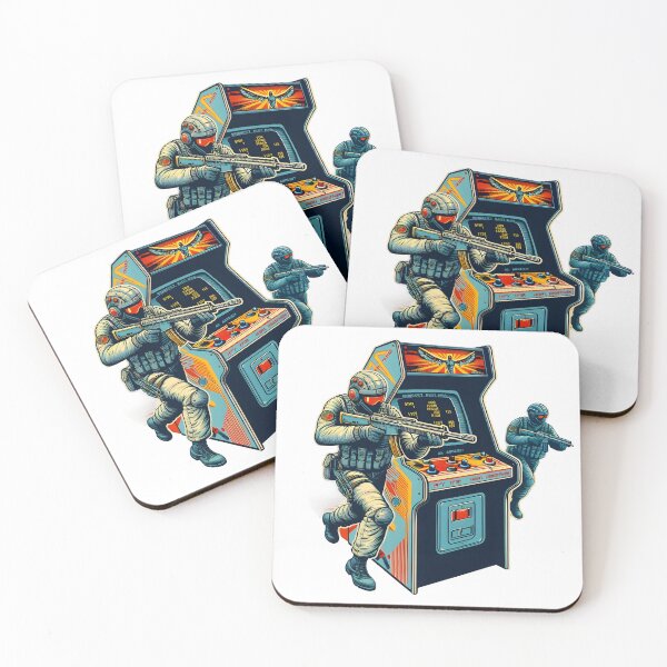 Item preview, Tactical Soldiers Emerging from Retro Arcade Machine - Inspired by "Contra". designed and sold by The-T-In-Retro.