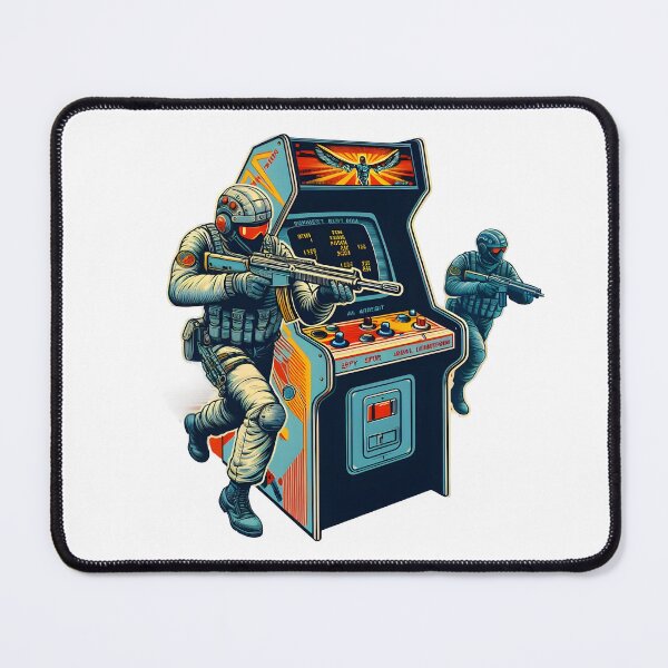Item preview, Tactical Soldiers Emerging from Retro Arcade Machine - Inspired by "Contra". designed and sold by The-T-In-Retro.