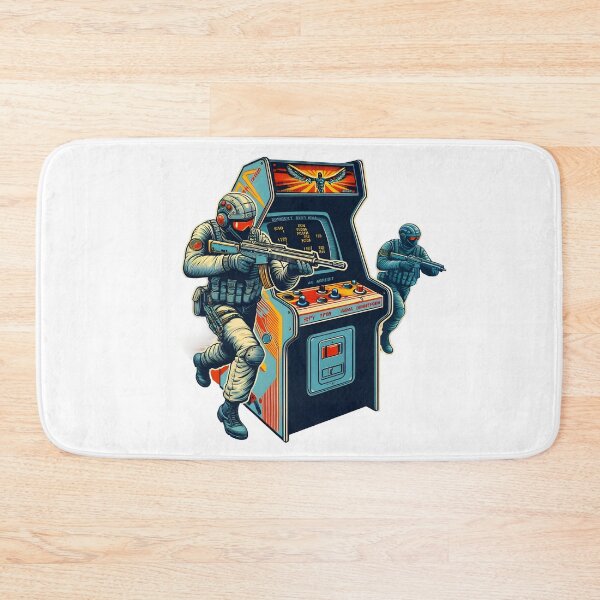Item preview, Tactical Soldiers Emerging from Retro Arcade Machine - Inspired by "Contra". designed and sold by The-T-In-Retro.