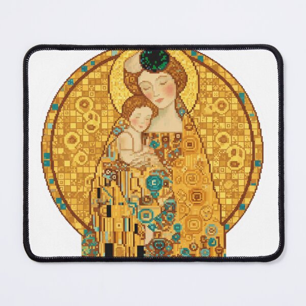 Item preview, Klimt Three Ages of Woman Mother and Child Pixel Sticker designed and sold by Nubitra.