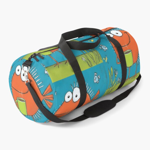 Item preview, Orange Fish Celebrating Coffee Time While Swimming Among Playful Fishes and Aquatic Plants designed and sold by OlfactoART Studio.