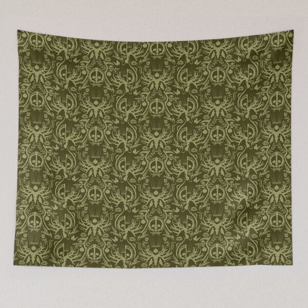 Item preview,  Persephone Damask (Green) designed and sold by Hailey Suits.