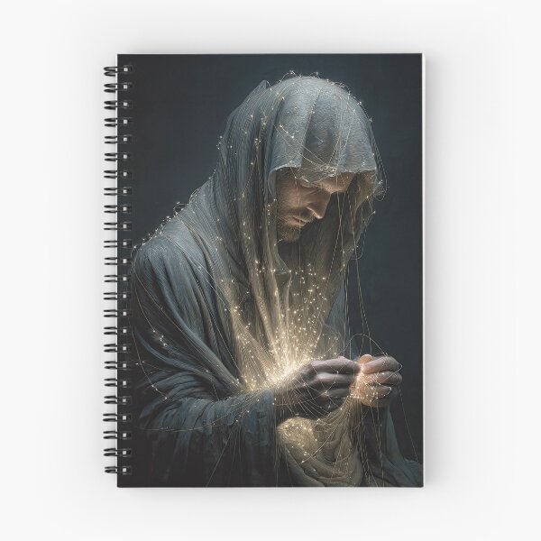 Item preview, Hooded Figure Illuminated by Threads of Energy designed and sold by Shannon Hilson.