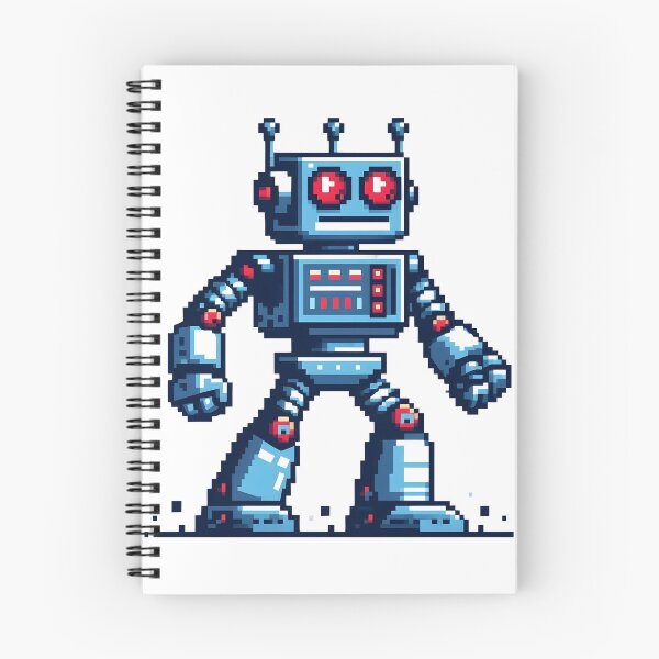 Aperçu de l'œuvre Robot Pixel Art Rétro - Design Rétro-Futuriste. créée et vendue par The-T-In-Retro.