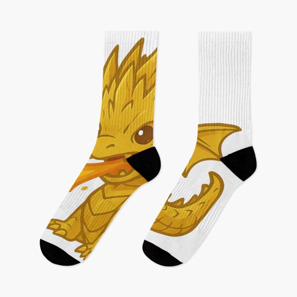 Item preview, Golden Flame Dragon – Kawaii Fire-Breathing Treasure designed and sold by TheRealJoshD.