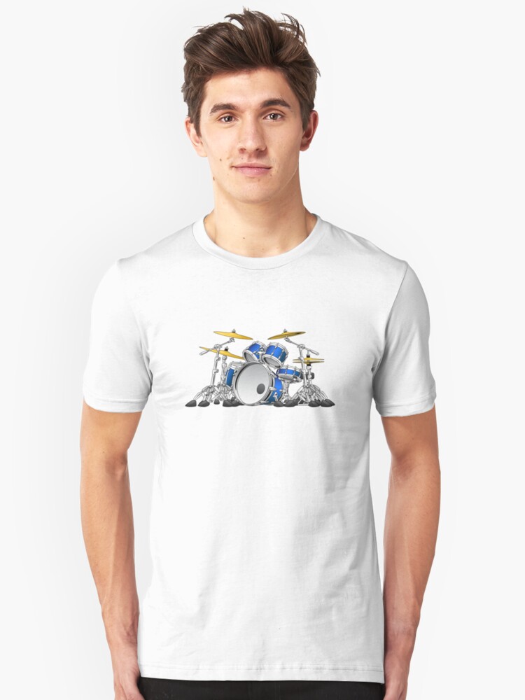 Alternate view of 5 Piece Drum Set Cartoon Slim Fit T-Shirt