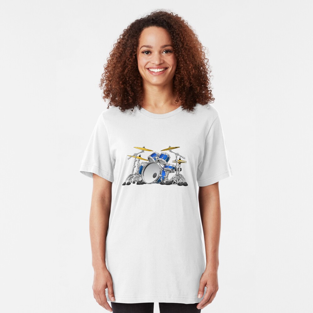 5 Piece Drum Set Cartoon Slim Fit T-Shirt