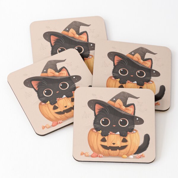 Item preview, Candy Cauldron Cat – Sweet Halloween Magic designed and sold by kcreative22.