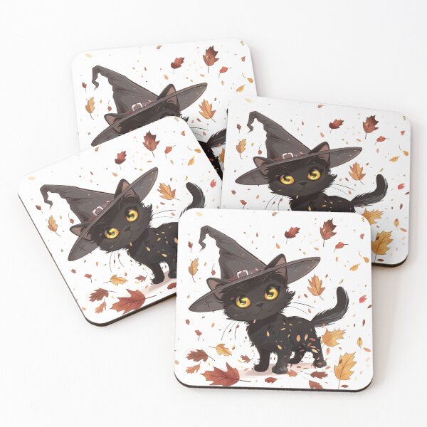 Item preview, Autumn Witch Cat – Magical Fall Stroll designed and sold by kcreative22.