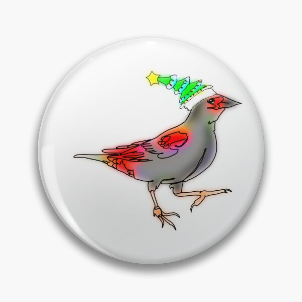 Item preview, Ruby the Red-Winged Blackbird in Christmas tree hat – animalzinhats designed and sold by Ashley’sAnimalz.