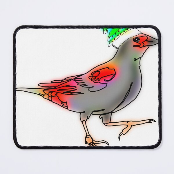 Item preview, Ruby the Red-Winged Blackbird in Christmas tree hat – animalzinhats designed and sold by Ashley’sAnimalz.