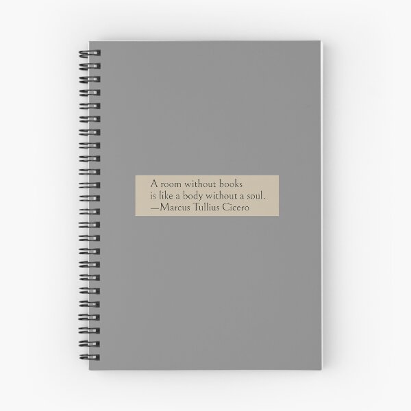 Item preview, A room without books is like a body without a soul. —Marcus Tullius Cicero Book Page Quote designed and sold by wonderxwander.