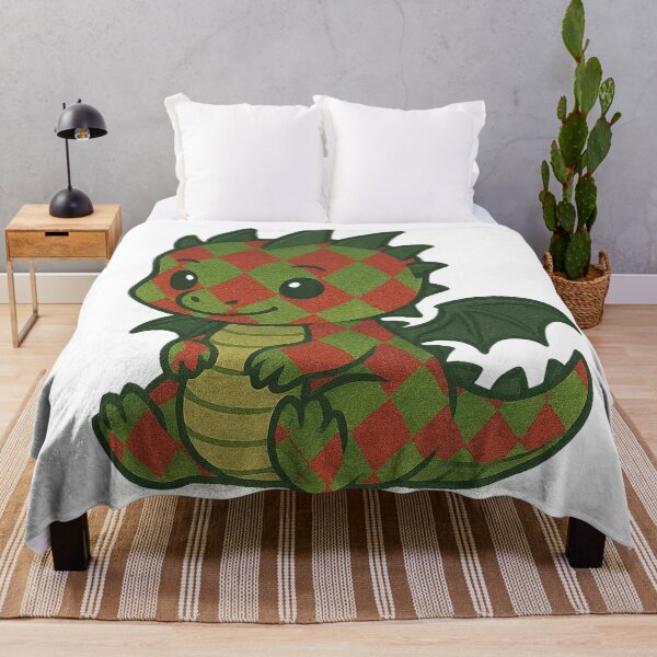 Item preview, Festive Argyle Dragon – Kawaii Holiday Baby designed and sold by TheRealJoshD.