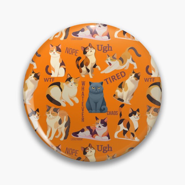 Item preview, “Calico Chaos — Find the Gray Impostor” orange designed and sold by catastrocat.