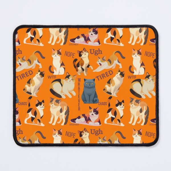 Item preview, “Calico Chaos — Find the Gray Impostor” orange designed and sold by catastrocat.