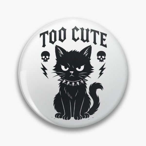 Item preview, Too Cute to Care – Edgy Cat Design | Funny Cute Rebel Cat Art for Cat Lovers designed and sold by GooberCats .