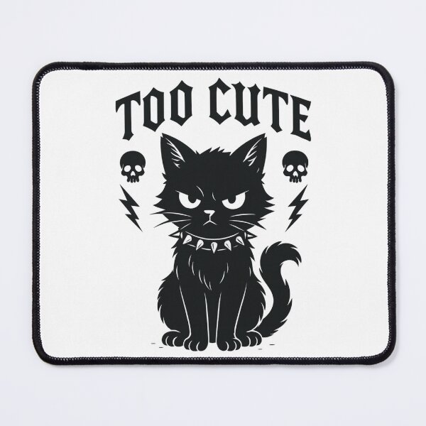 Item preview, Too Cute to Care – Edgy Cat Design | Funny Cute Rebel Cat Art for Cat Lovers designed and sold by GooberCats .