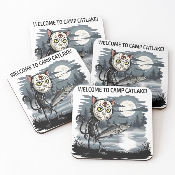 Item preview, Welcome to Camp Catlake! - Funny Cat Halloween Design designed and sold by GrumpyCrudly.