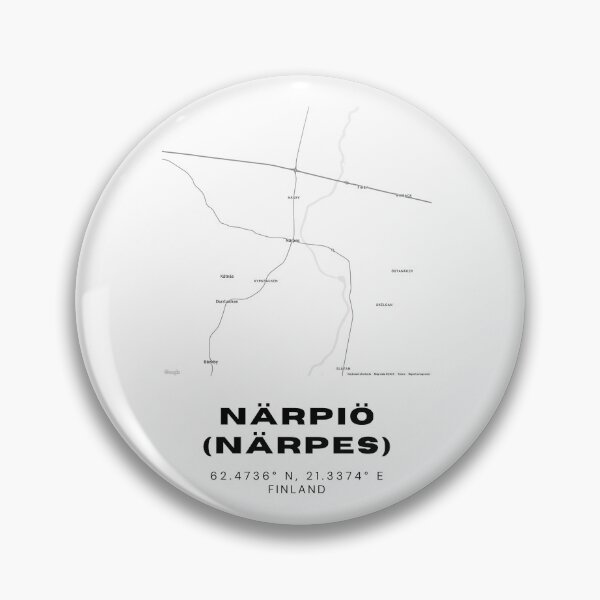 Item preview, Närpes Finland (Närpiö) Map | Bilingual Swedish-Finnish Coastal Print designed and sold by RM-Journey.