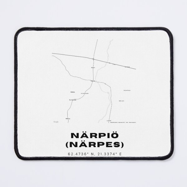 Item preview, Närpes Finland (Närpiö) Map | Bilingual Swedish-Finnish Coastal Print designed and sold by RM-Journey.