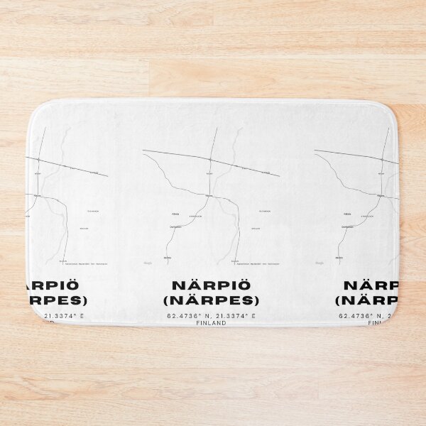 Item preview, Närpes Finland (Närpiö) Map | Bilingual Swedish-Finnish Coastal Print designed and sold by RM-Journey.