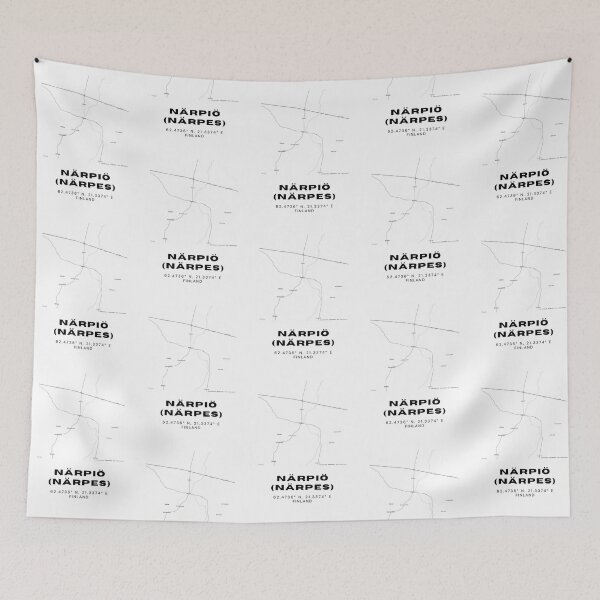 Item preview, Närpes Finland (Närpiö) Map | Bilingual Swedish-Finnish Coastal Print designed and sold by RM-Journey.