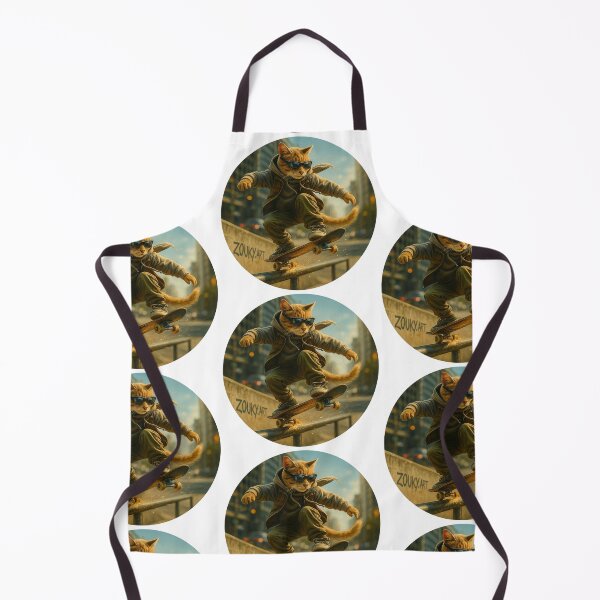 Item preview, Skateboarding Cat – Wild Freedom in Motion designed and sold by Zouky.art.
