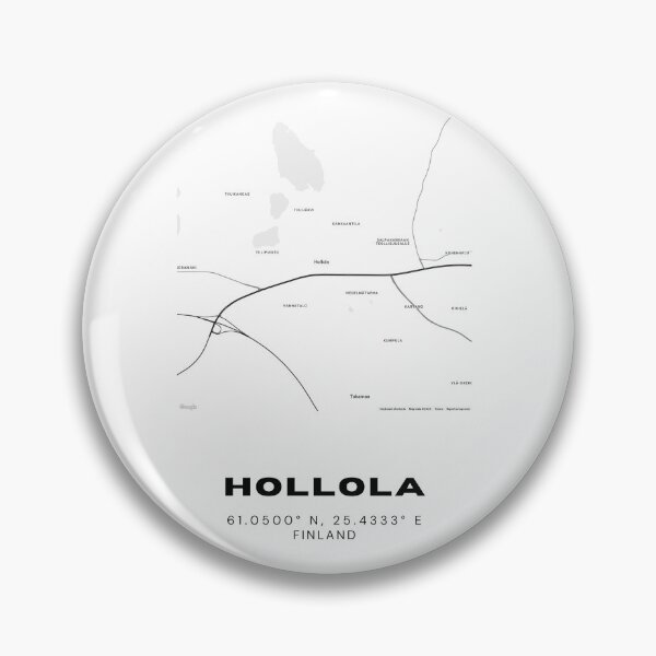 Item preview, Hollola Finland Map | Clean Black & White Scandinavian Decor designed and sold by RM-Journey.