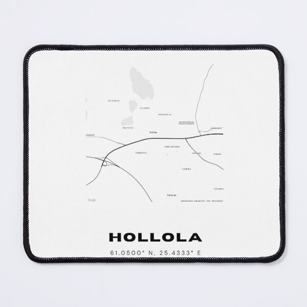 Item preview, Hollola Finland Map | Clean Black & White Scandinavian Decor designed and sold by RM-Journey.