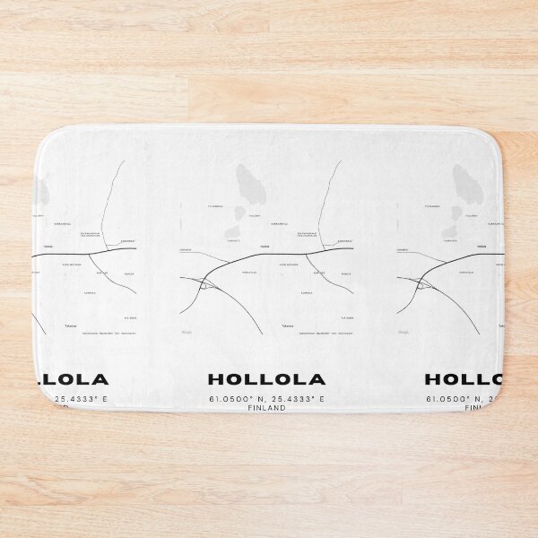 Item preview, Hollola Finland Map | Clean Black & White Scandinavian Decor designed and sold by RM-Journey.