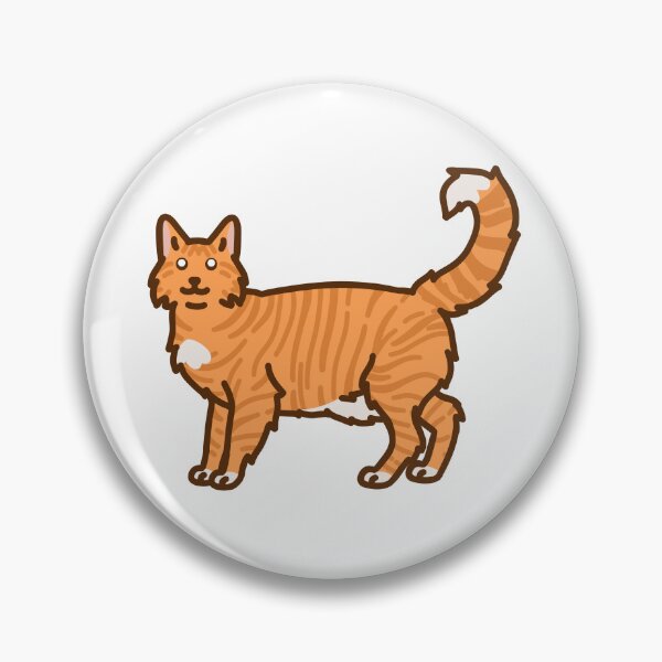 Item preview, Longhair Cat Orange Minimal White Ginger Red designed and sold by JunoPrintsStore.