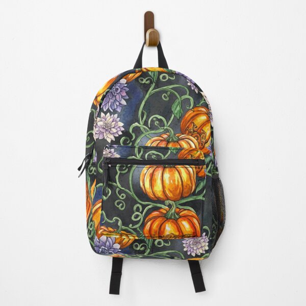 Item preview, Moonlit Pumpkin Garden – Elegant Halloween Watercolor Pattern designed and sold by skysshobu.