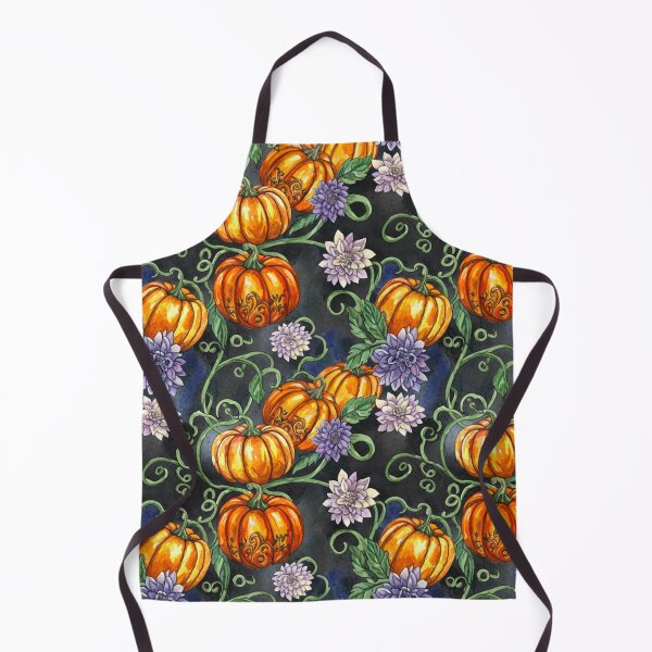 Item preview, Moonlit Pumpkin Garden – Elegant Halloween Watercolor Pattern designed and sold by skysshobu.