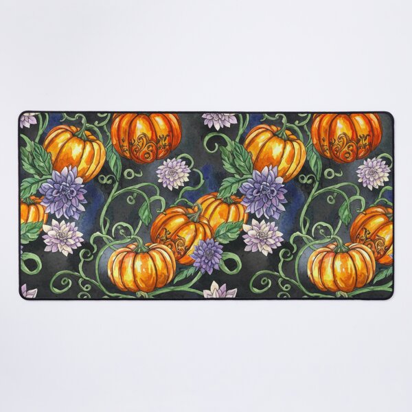 Item preview, Moonlit Pumpkin Garden – Elegant Halloween Watercolor Pattern designed and sold by skysshobu.