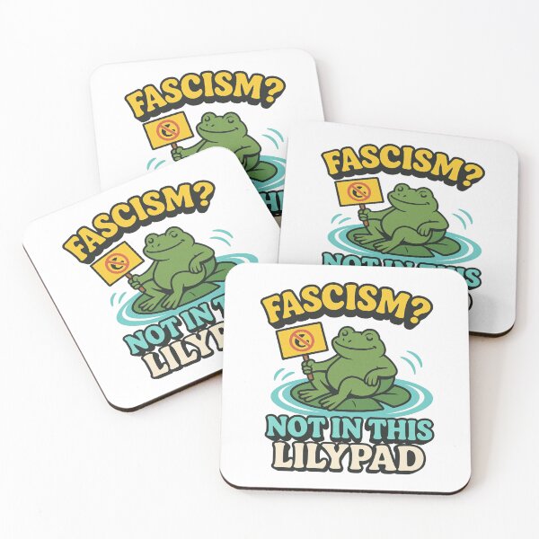 Item preview, Fascism? Not in This Lilypad – Funny Frog Protest T-Shirt | Portland Activism & Anti-Fascist Art designed and sold by SoulThread Studio.