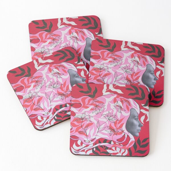 Item preview, The Odyssey – Surrealist female portrait and abstract floral movement designed and sold by Isabelle Langlois.
