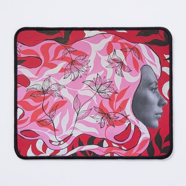 Item preview, The Odyssey – Surrealist female portrait and abstract floral movement designed and sold by Isabelle Langlois.
