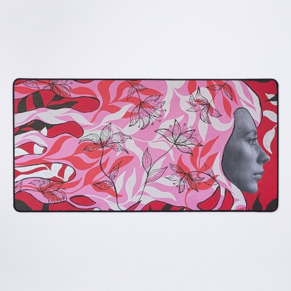 Item preview, The Odyssey – Surrealist female portrait and abstract floral movement designed and sold by Isabelle Langlois.